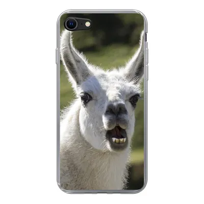 Produktbild von MuchoWow® Handyhülle Schutzhülle Hülle für iPhone 8 Lama - Lustig - Kinder - Jungen - Mädchen - Kinder Silikon Softcase Handy Hülle - Schutzhaube