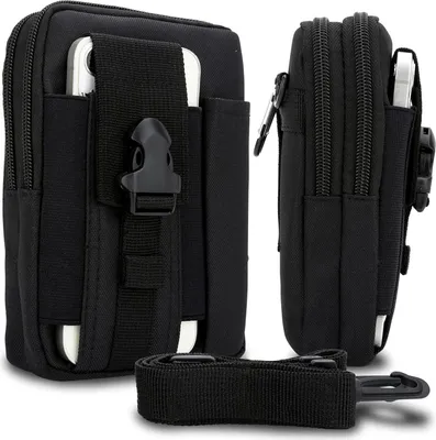 Immagine prodotto di Custodia tattica per cellulare -Molle- custodia EDC per Motorola MOTO E32 4G / E32S con tracolla - supporto per cellulare copertura militare custodia da cintura max. 6,7 pollici