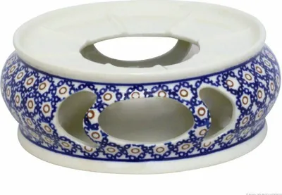 Produktbild von Original Bunzlauer Keramik Stövchen Ø18,5cm H 7,0cm im Design 4 – ideal für Terrine & Töpfe & Teekanne