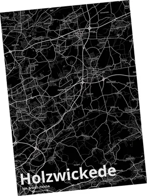Produktbild von Mr. & Mrs. Panda Grußkarte Holzwickede - Geschenk, Postkarte, bildkarte, Ansichtskarten, Postkarten, Stadt, Ansichtskarte, Dorf Karte Landkarte Map Stadtplan