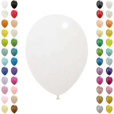 Produktbild von Luftballons ca. 27 cm Naturlatex Ballons, 100 Stück, Standard Weiß