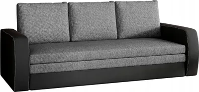 Zdjęcie produktu dla Sofa rozkładana z funkcją spania INVERSA szara/czarna