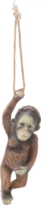 Imagen del producto de Estatua colgante de un bebé mono, estatua colgante de un mono, estatua de mono, esculturas de mono, figuras de mono, mono de resina