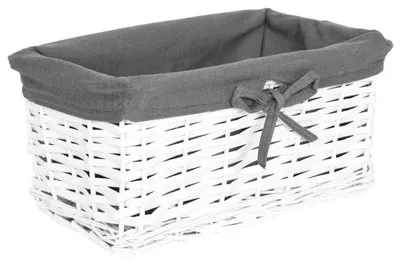 Produktbild von Weidenkorb 30x20x15 cm - weiß und grau