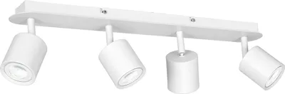 Obrázek produktu pro Stropní bodové svítidlo bílé GU10 66 cm dlouhé 4-světelné kovové obývací pokoj kuchyňské stropní svítidlo bodové
