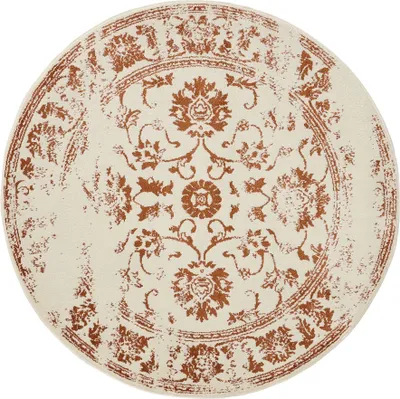 Produktbild von Interiyou Teppich Suzuka Cream/Orange ø 120 cm rund