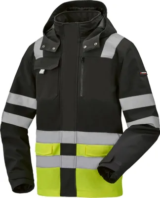 Produktbild von PARKSIDE PERFORMANCE® Herren-Softshelljacke, mit reflektierenden Streifen (Schwarz, L (52/54))