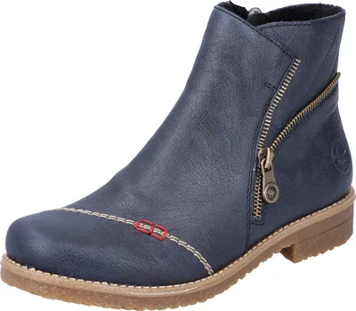Produktbild von Rieker Damen Stiefelette Ankle Boot Zierreißverschluss 73571, Größe:42 EU, Farbe:Blau