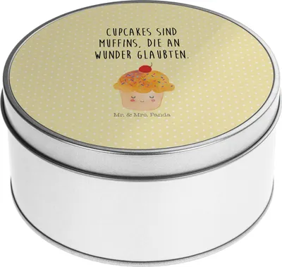 Produktbild von Mr. & Mrs. Panda Kaffeedose Cupcake - Gelb Pastell - Geschenk, Vorratsdosen, Muffin, Vorratsdose, Wunder, Backen, Dose, Cupcakes, Gute Laune, Vorratsbehälter, Küche Deko