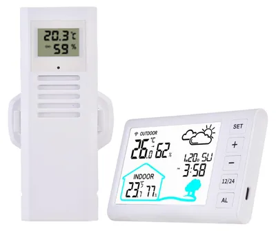 Wetterstation, digitales Farb-LCD, batteriebetrieben, für Camping und Reisen
