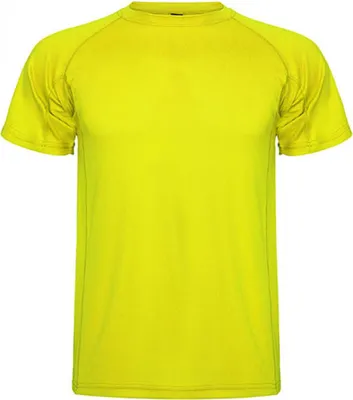 Produktbild von Roly CA0425 | Herren Montecarlo T-Shirt, Piqué - Farbe: Fluor Yellow 221 - Größe: XL