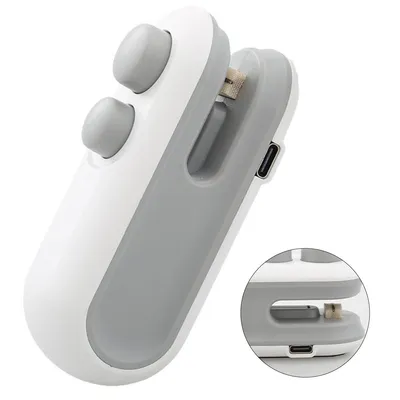 Produktbild von Mini-Beutelverschließer, USB-C-aufladbar, 2-in-1-Heißsiegelgerät mit Schneidevorrichtung und Magnet, Mini-Wiederverschließmaschine für Plastiktüten
