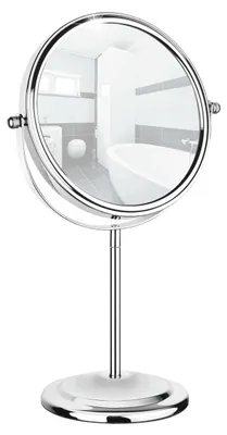 Image de WENKO Miroir cosmétique sur pied Maquillage grossissement 7x Salle de bain WC invités Make UP