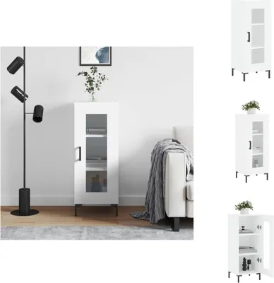 Immagine prodotto di vidaXL Credenza bianca 34,5x34x90 cm Materiale a base di legno - Credenze