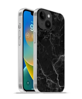 Produktbild von MuchoWow® Handyhülle Schutzhülle Hülle für Apple iPhone 14 - Softcase Marmor - Schwarz - Weiß - Textur - Marmoroptik Silikon Softcase Handy Hülle - Mobiltelefonhülle