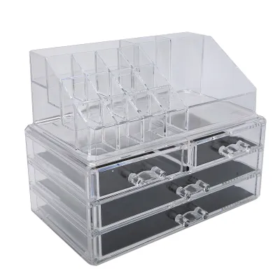Produktbild von Organizér na make-up, úložný priestor na kozmetiku, držiak na šperky a sponky, PS box so 4 zásuvkami