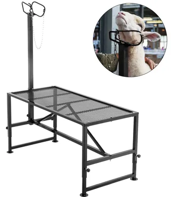 Productafbeelding van VEVOR Veehalter, 130 x 59 cm, trimstandaard met rechte kop, geitentrimstandaard, metalen frame, schapentrimstandaard, veetrimstandaard