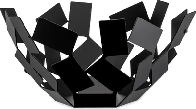 Produktbild von Früchtekorb La Stanza dello Scirocco MT02 B Edelstahl schwarz lackiert 25 x 27 x 30 cm - moderner Früchtekorb
