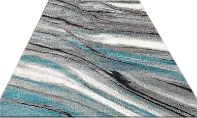 Produktbild von Polyester Wohnzimmer Teppich 120x160cm Nordic Geometric Wave Modern