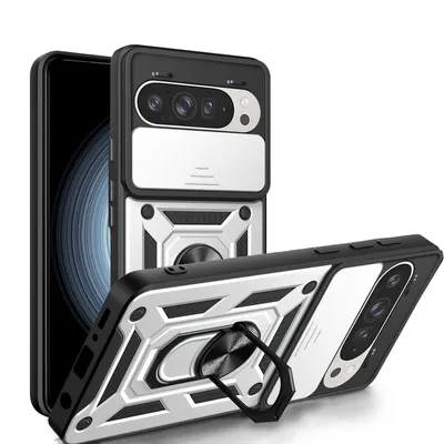 Produktbild von Outdoor Panzer Hülle für Google Pixel 9 / 9 Pro Handyhülle mit Kameraschutz Case Silber