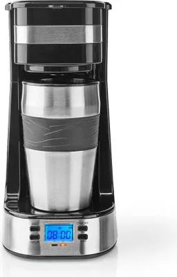 Produktbild von Kaffeemaschine | Filterkaffee | 0,4 l | 1 Tasse | Timer einschalten | Silber / Schwarz