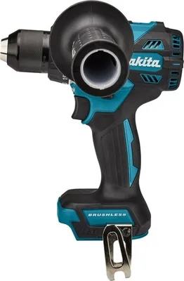 A cordless drill is shown against a white background.