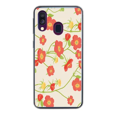Produktbild von MuchoWow® Handyhülle Schutzhülle Hülle für Samsung Galaxy A40 Blume - Feldblumen - Muster Silikon Softcase Handy Hülle - Handy-Tasche