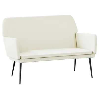 Image de Banc Crème 108x79x79 cm Velours