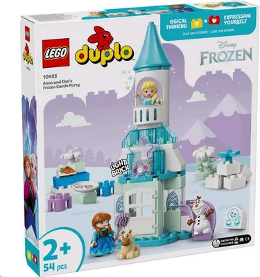 Obrázek produktu pro LEGO DUPLO Ledové království: Anna a Elsa a oslava na hradě, Sada na stavění, 2 rok/roky, Plast, 54 kusů, 884 g