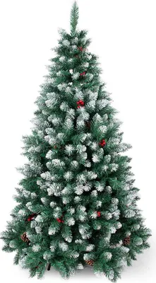 Zdjęcie produktu dla Sztuczna Choinka Żelazne Nogi Efekt Śniegu Szyszki Jagody Wys 150Cm Xm020