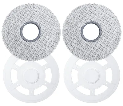 Ersatz-Wischbezüge für Ecovacs Deebot X2 Omni, 2er-Set, weiß