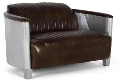 Produktbild von Zelian 2-Sitzer-Ledersofa 75 cm x 130 cm x 90 cm Giner y Colomer