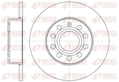 Produktbild von 2x REMSA Bremsscheibe 6650.00 hinten für VW Golf V Schrägheck (1K1) 259 8mm
