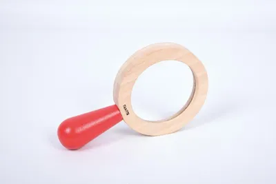 Produktbild von Tickit Hölzerne Handlinse, 180 mm, Handlupe, Holz, Rot, Holz