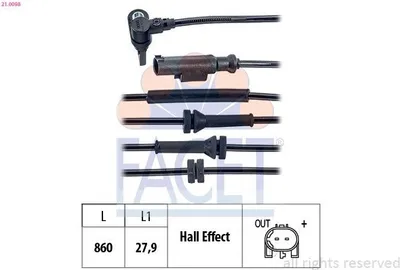 Produktbild von FACET ABS Sensor Raddrehzahl für FIAT GRANDE PUNTO (199) 21.0098