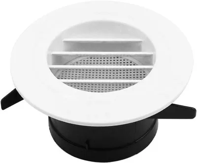 Produktbild von Weißes Aluminium-Lüftungsgitter 100mm Rund