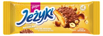 Zdjęcie produktu dla Jeżyki o smaku Advocat ciastka w czekoladzie mlecznej 140 g