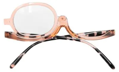 Produktbild von Make-upbrille - 2,5 Dioptrien - Rote, drehbare Brille für Augen-Make-up - Modell AEU2007