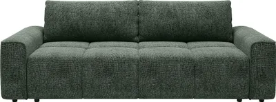 Produktbild von 4-Sitzer-Schlafsofa aus texturiertem Stoff – Tannengrün – MINTURNO