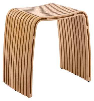 Productafbeelding van Solidchoice - Multifunctionele Bamboe Kruk voor Huis en Badkamer