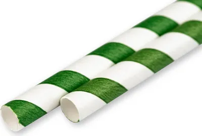 Image de Pailles en papier vert 12/205 mm 200 pièces.