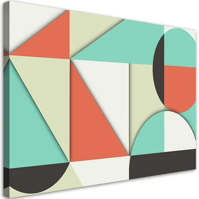 Produktbild von Leinwandbild Geometrische Formen, abstrakt 90x60 Feeby Beige bild für die wand bereit zum aufhängen