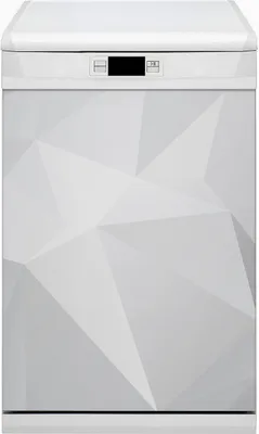 Produktbild von Magnet Folie für Geschirrspüler Küche Magnetmatte 45x80 cm  Dekor Geschirrspüle  - Abstraktion weiß