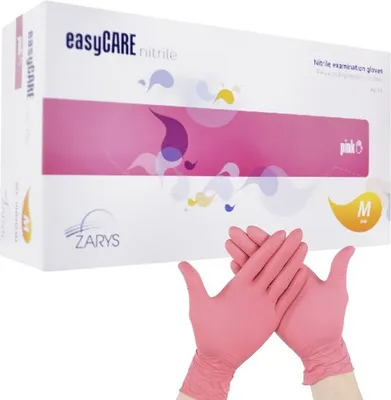 Produktbild von Mercator NITRYLEX medizinische Einweghandschuhe aus Nitril rosa - 100 Stück, Größe S, M, L, XL RUKNIT_MERC_R_M