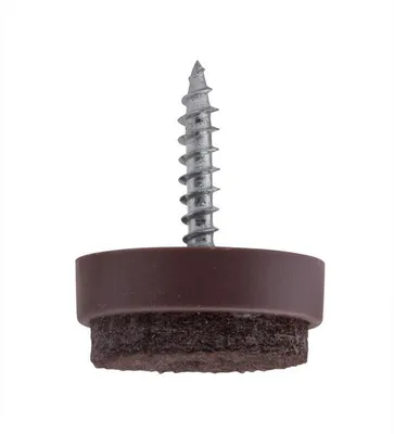 Obrázek produktu pro Walteco Filcový kluzák s vrutem, průměr 20mm, hnědý, 8 ks