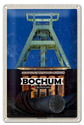 Produktbild von Blechschild Städte Bochum Bergbaumuseum Deutschland 20x30cm
