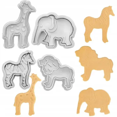 Image de Eurobatt Emporte-pièces Animaux Safari pour Biscuits 4 pièces