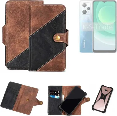 Produktbild von K-S-Trade Handyhülle Schutzhülle Bookstyle Case kompatibel mit Blackview A53 Klapphülle Cover Hülle Schutztasche 1x