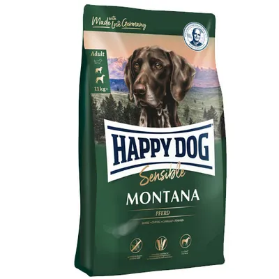 Produktbild von Hundefutter trocken HAPPY DOG Sensible Montana Pferd 4 kg