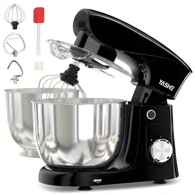 Immagine prodotto di Impastatrice – Robusta impastatrice da banco da 1500W, con due ciotole in acciaio inossidabile e accessori